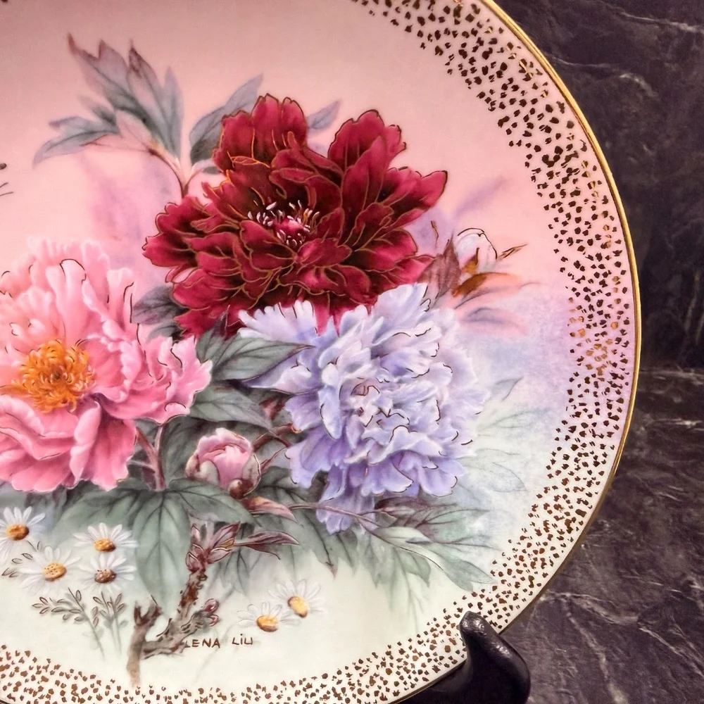 1991 W.L. George “Peony Prelude” Collector Plate